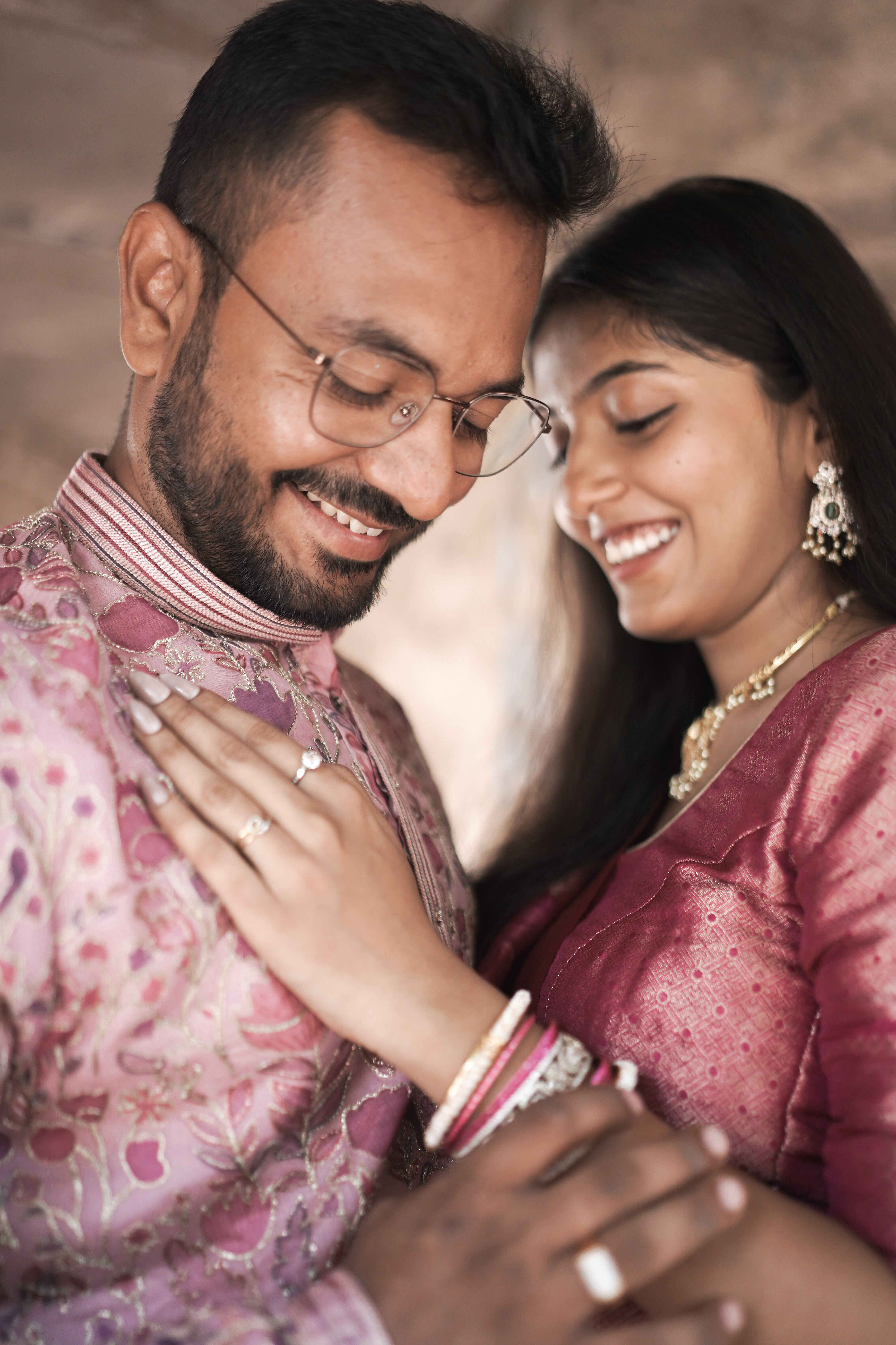 Intimate engagement session